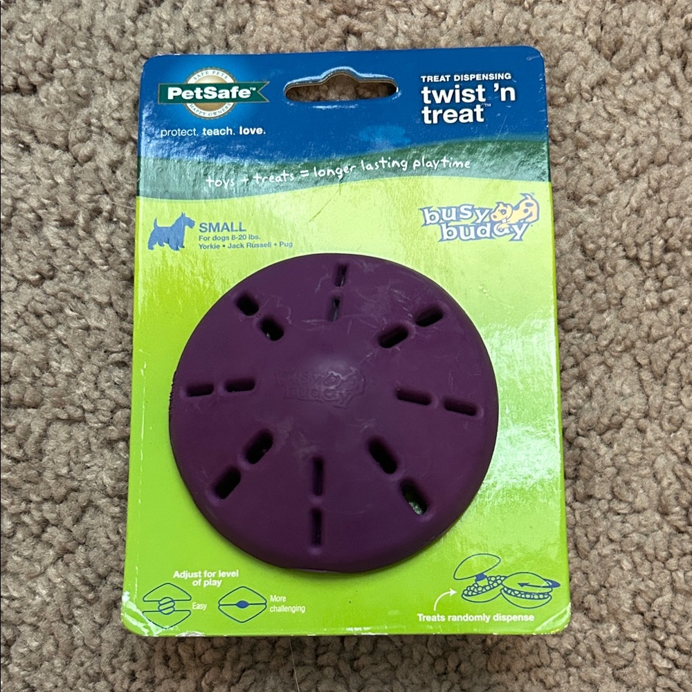 NEW PetSafe Busy Buddy Treat Toy - Purple Small